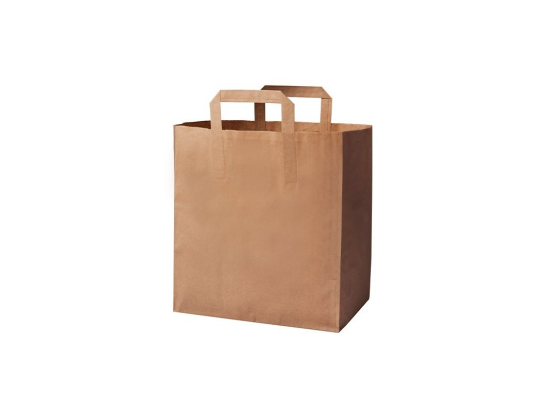 Sac papier avec anse marron 28x17cm h29cm (250pcs)