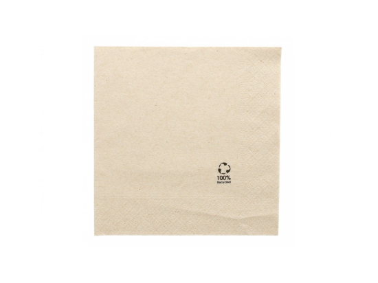 Serviettes ouate 2plis kraft 100% recyclées 33x33cm (24 x100pcs)