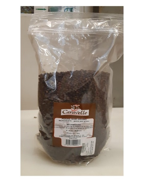 Poivre noir grain - Sachet 1kg