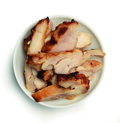 Emincé cuisse de poulet rôti 7mm 1Kg - Surgelé