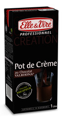 Préparation pour crème au chocolat Valrhona 1L - ELLE ET VIRE