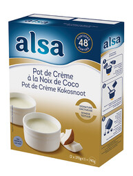 Préparation pot crème noix de coco boite 740g /48P - ALSA