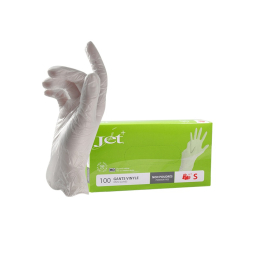 Gants vinyle transparent non poudré T6/7 [S] (100U)