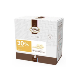 Chocolat blanc 30% cacao traditionnel palet boite 5Kg - CÉMOI