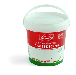 Crème fraîche épaisse 30%Mg 1L - GRAND FERMAGE