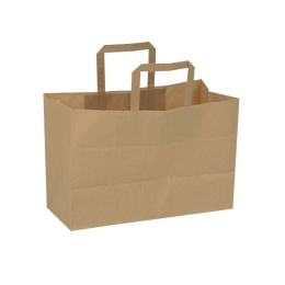 Sac papier avec anse marron 22x32cm h24cm (250pcs)