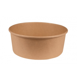 Bol rond kraft 1100ml Ø16.6x6.5cm (300pcs) (couvercle associé 1316)