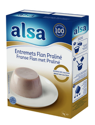 Préparation entremet flan praline boite 1Kg /100P - ALSA