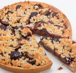 Tarte aux prunes Streusel Ø26cm 1.250Kg - Surgelé