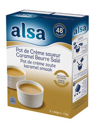 Préparation pot crème caramel au beurre salé boite 720g /48P - ALSA