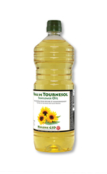 Huile de tournesol bouteille 1L - HUILERIE GID