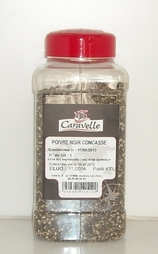 Poivre noir concassé boite 400g - CARAVELLE