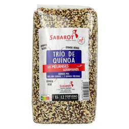 Quinoa trio blanc rouge noir sachet 1Kg - SABAROT